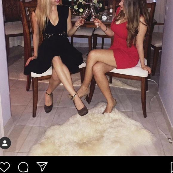 French Connection Fit n Flare Dress with Cut Outs - Picture 5 of 8